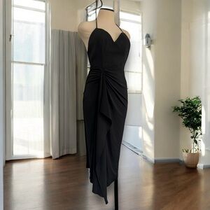 ⚡️SALE Katie May Ringleader Ruched Halter Dress In Black